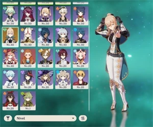 Tighnari + Yae Miko + Kokomi + Jean + arma 5*  AR42 - Genshin Impact
