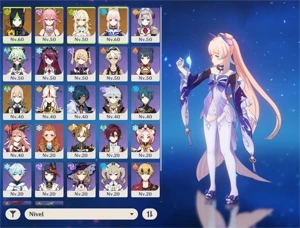 Tighnari + Yae Miko + Kokomi + Jean + arma 5*  AR42 - Genshin Impact
