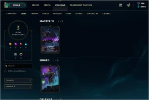 Conta de lol platina - League of Legends