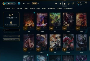 Unranked com 40 Champs e 16 Skins - League of Legends LOL