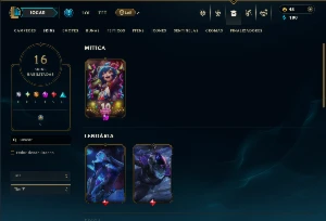Unranked com 40 Champs e 16 Skins - League of Legends LOL