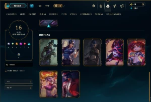 Unranked com 40 Champs e 16 Skins - League of Legends LOL