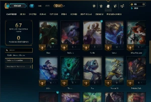 Unranked com 40 Champs e 16 Skins - League of Legends LOL