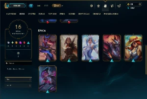 Unranked com 40 Champs e 16 Skins - League of Legends LOL