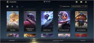 Conta wild Rift 4 passes de elite e 21 skins - League of Legends: Wild Rift LOL WR