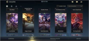 Conta wild Rift 4 passes de elite e 21 skins - League of Legends: Wild Rift LOL WR