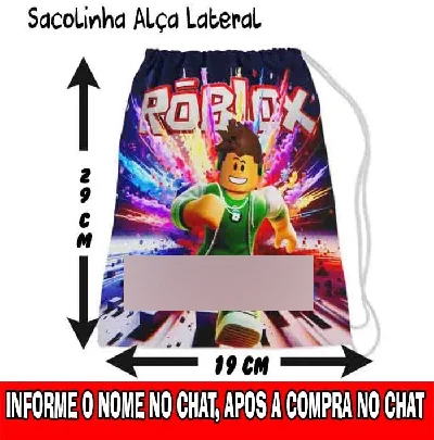 Saquinho personalizado ROBLOX - Artesanato e Personalizados