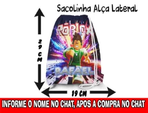Saquinho personalizado ROBLOX - Artesanato e Personalizados