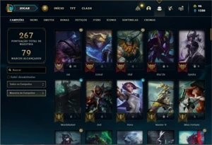Bronze 4 com 105 Champs e 40 Skins - League of Legends LOL