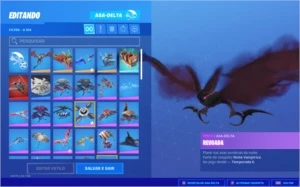 conta de fortnite 204 skins com renegade e caveirao roxo