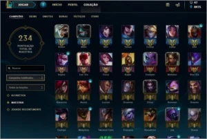 Conta diamante 5 101 campeoes 137 skins - League of Legends LOL