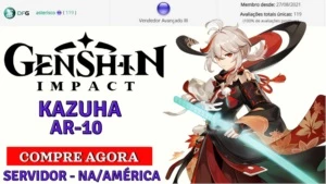 ✨GENSHIN IMPACT - CONTA COM KAZUHA 5⭐ AR10 ✨