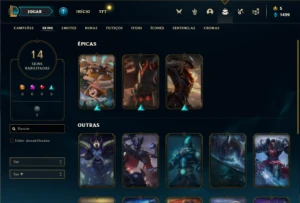 Conta bronze 2 com 42 Champs e 14 Skins (Mais de 50 Jogos) - League of Legends LOL