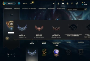 Conta bronze 2 com 42 Champs e 14 Skins (Mais de 50 Jogos) - League of Legends LOL
