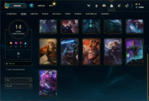Conta bronze 2 com 42 Champs e 14 Skins (Mais de 50 Jogos) - League of Legends LOL