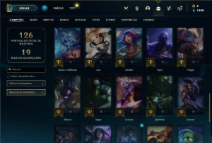Conta bronze 2 com 42 Champs e 14 Skins (Mais de 50 Jogos) - League of Legends LOL