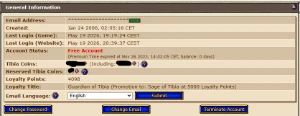 Vendo Conta com 50% Loyalt Tibia