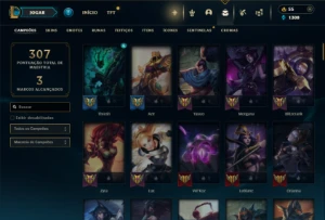 Unranked com 110 Champs e 45 Skins ( MID / SUP ) - League of Legends LOL