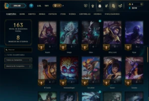 Esmeralda 4 com 60 Champs e 23 Skins +5 Vitoriosas - League of Legends LOL