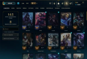 Esmeralda 4 com 60 Champs e 23 Skins +5 Vitoriosas - League of Legends LOL