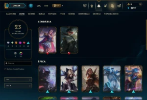 Esmeralda 4 com 60 Champs e 23 Skins +5 Vitoriosas - League of Legends LOL