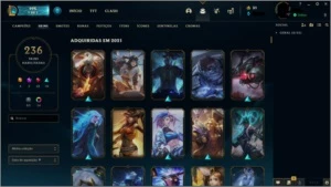 Conta platina 3, muitas skins - League of Legends LOL