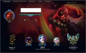 CONTA PLATINA, 121 SKINS, 10 GEMAS - League of Legends LOL