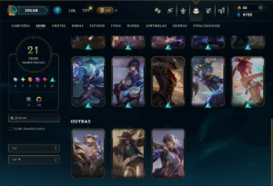 Ouro 2 com 60 Champs e 21 Skins ( MAIN ADC ) - League of Legends LOL