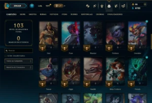 Ouro 2 com 60 Champs e 21 Skins ( MAIN ADC ) - League of Legends LOL