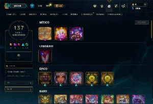 Conta Unranked com 85 campeões e 42 Skins ( MID / TOP / JG) - League of Legends LOL
