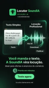 Locução Profissional para Vender Mais com a SoundIA! - Sites, Lojas e Sistemas Prontos Sites e Scripts