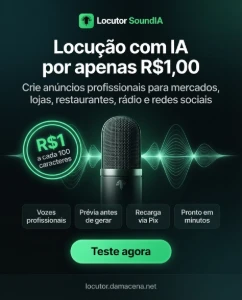 Locução Profissional para Vender Mais com a SoundIA! - Sites, Lojas e Sistemas Prontos Sites e Scripts