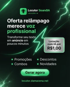 Locução Profissional para Vender Mais com a SoundIA! - Sites, Lojas e Sistemas Prontos Sites e Scripts
