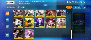 Conta Fate/Go Na - 800 Sq + Aesc Np6 + Space Ishtar Np5 - Outros