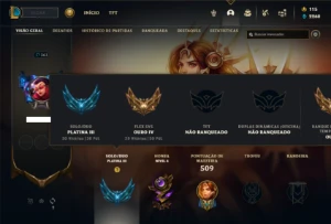 Platina 3 com TODOS os champs e 123 Skins ( MAIN SUP ) - League of Legends LOL