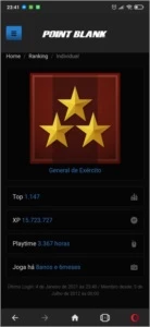 Conta General de Exército Point Blank PB