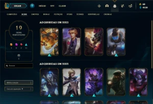 Conta prata 3 com 32 Champs e 19 Skins + 400 RP - League of Legends LOL