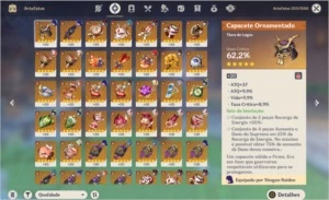 Conta com 10x5* + 4x5* armas, alloy e constelações 5* - Genshin Impact