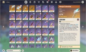 Conta com 10x5* + 4x5* armas, alloy e constelações 5* - Genshin Impact