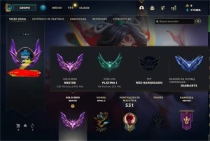Conta mestre com muita skin - League of Legends LOL