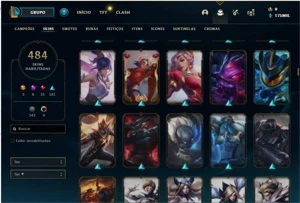 Conta mestre com muita skin - League of Legends LOL