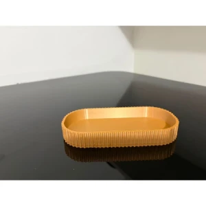 Bandeja Oval Canelada 3D Mostarda - Artesanato e Personalizados