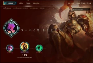 Conta LoL Borda Platina 69 Champions 28 skins - League of Legends