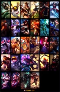 Conta LoL Borda Platina 69 Champions 28 skins - League of Legends