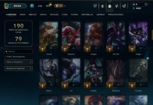 Platina 4 com 90 Champs e 32 Skins - League of Legends LOL