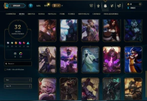 Platina 4 com 90 Champs e 32 Skins - League of Legends LOL