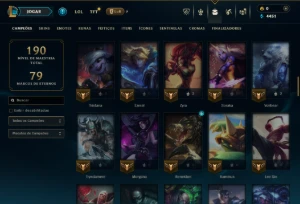 Platina 4 com 90 Champs e 32 Skins - League of Legends LOL