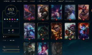Conta league of legends 453 skins e 1600 reais gastos LOL