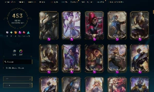 Conta league of legends 453 skins e 1600 reais gastos LOL