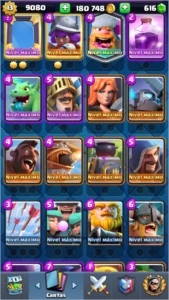 Conta lvl 13 com 180k Gold, 600 gemas OFERTA - Clash Royale